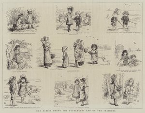Nos bébés parmi les boutons d